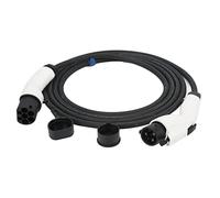 HELEVIA Type 1 to type 2 EV charging cable, 5m 16.4ft 3.6KW 16A CE TUV Approved, EV Adapter with angled design for manual force, IP55 for dirty, rainy situation, J1772 compatible