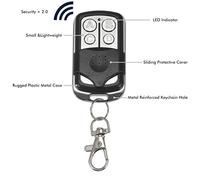 HELEVIA Universal Garage Door Remote, 3 Door Opener Control Keychain with Security Plus 2.0 Rolling Code, for Craftsman Chamberlain Sears 315MHz 390MHz 433MHz