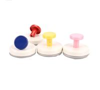 HELEVIA Vacuum Suction Cup Hooks, One Press Lock Strong Hold for Wreath (4pcs Red Yellow Blue Pink)