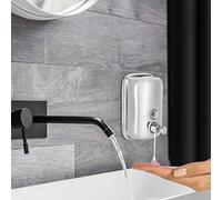 HELEVIA Wall Mounted Soap Dispenser, 500ml Stainless Steel Manual