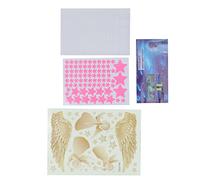 HELEVIA Wall Stickers Luminous Angel Wings Nursery Room Decor