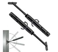 Helffer 1 Pair Black PVD Swageless Cable Railing Kit for 1/8" Cable, T316 Stainless Steel Toggle Turnbuckle for Metal Posts, 0-180° Angle for Stairs & Deck, No Crimper Needed