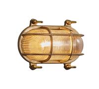 Nordlux Helford Outdoor Wall Light/Exterior Light Brass Brass, E27 12,5W Waterproof & Weather Resistant-Porch, Patio, Garden, Garage, or Entrance. IP64, Class 1 (Insulated)