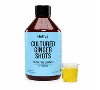 HELFYS Cultured Ginger Shots - Liquid Bio Culture Complex with 12 Live Strains & 40 Billion CFU | High Strength Probiotic Formula for Gut Microbiome Support | Vegan, Non-GMO, Additive-Free | 500ml