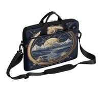 Helhappy 15 Inch Laptop Shoulder Bag Steampunk Style Intricate Clock Computer Bags Briefcase Messenger Bag Durable and Water-Repellent Fabric for Men Women