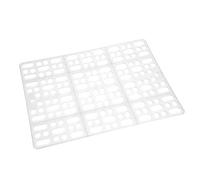 Helhom Rabbit Cage Mat Guinea Pig Nest Pad, Easy to Clean Plastic Cage Mat for Small Animals, Non Safe Rabbit Pad, 34.5 x 25 x 0.5cm (White)