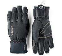 Heli Army Leather GTX Short Gore-Tex 5 Finger Ski Gloves Black