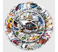 Helicopter Aviation Stickers,50Pcs Aircraft Scrapbooking Decals for Journaling Planner Laptop Water Bottle Luggage Helmet Decoration Set for Teens Adults