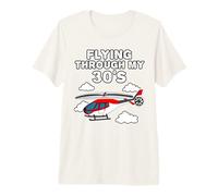 Helicopter Birthday, Flying Through My 30's Premium T-Shirt