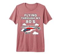 Helicopter Birthday, Flying Through My 80's Premium T-Shirt