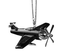Helicopter Car Ornament - 9x11x3cm Solar Airplane Pendant, Rotating Wing Aircraft Model, Advanced Tech Rearview Mirror Hanger, Unique ABS Interior Decoration - For SUV Truck And Vehicle Dashboard