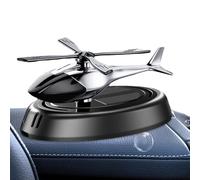 Helicopter Design Solar Freshener - Eco Friendly Rotating Air Purifier with LED | Luxury Aromatherapy Diffuser For Vehicles And Indoor Spaces - Rechargeable Fragrance Dispenser