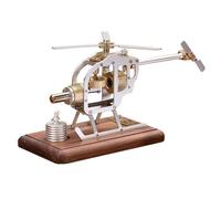 Helicopter Engine Experiment Model, Desktop Helicopter Mechanical Engine Model with Complete Assembly Kit, Exquisite Design, for Enthusiasts Immersively Experiencing Engine Principles