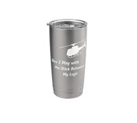 Helicopter, Funny Play on Words Saying, Pilot Fun Stainless Steel Insulated Tumbler