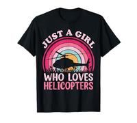 Helicopter Lover Vintage Just A Girl Who Loves Helicopters T-Shirt