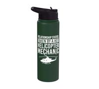 Helicopter Mechanic Apparel - Funny Mechanics Design Stainless Steel Insulated Water Bottle