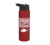 Helicopter Mechanic Apparel - Funny Mechanics Design Stainless Steel Insulated Water Bottle