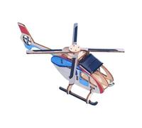 Helicopter Model, Solar Powered Toy, Puzzle Building Craft Kit, Educational Construction Game for Kids, Home Display, Interactive Learning Activity