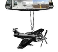Helicopter Ornament | Solar Powered Airplane Pendant | Car Rearview Mirror Bracket, Decorative Rotating for Truck Helicopter Model