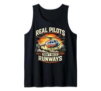 Helicopter Pilot, for Men | Real Pilots Don't Need Runways Tank Top
