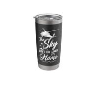 Helicopter Pilot Vintage The Sky Isn't The Limit It's Home Stainless Steel Insulated Tumbler