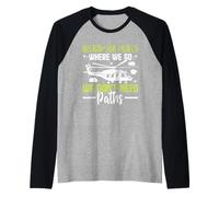 Helicopter Pilots Where We Go We Don't Need Paths Helicopter Raglan Baseball Tee