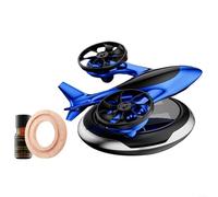 Helicopter Style Car Fragrance,1 Pack Solar Rotating Helicopter Car Air Freshener Alloy Aromatherapy Diffuser With Natural Essential Oils For Auto Interior Decoration Travel(Blue)