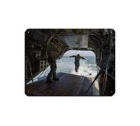 Helicopter Transport Poster Retro Poster Metal Tin Sign Chic Art Retro Iron Painting Bar People Cave Cafe Family Garage Poster Wall Decoration 12x16inch(30x40cm)