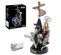 Helicopter V6 Engine Building Blocks Set - 558pcs Mechanical Rotorcraft Bricsk Kit, Collect Engine Model for Adults, STEM Aviation Engineering Kit, Home Office Decor, Creative Gift for Men, Women