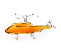Helicopter Wine & Whiskey Decanter Black Hawk Chopper 8" x 16" The Wine Savant - Heli Gifts for Men - Glass Helicopter Figurine Gift , Bourbon and Scotch Decanter - Military Veteran Gifts - 750ml