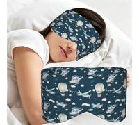 Helicopters and Balloons, Sleep Mask for Home Travel, Full Eye Covers Light Blocking Eye Mask Sleep Eye and Ear Muffs