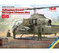 Helicopters Ground Personnel (Vietnam War) (100% New Molds) 1:35 Plastic Kit ICM