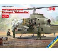 Helicopters Ground Personnel (Vietnam War) (100% New Molds) 1:35 Plastic Kit ICM