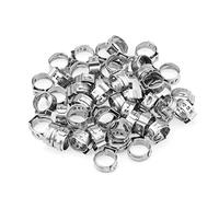 HELIFOUNER 50 Pieces 10.3-12.8mm 304 Stainless Steel Single Ear Hose Clamps