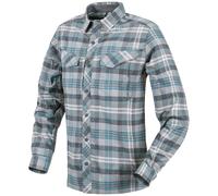 Helikon Defender Mk2 Long Sleeve Pilgrim Mens Shirt Bushcraft Hiking Blue Plaid
