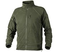 Helikon Men's Alpha Tactical Jacket Grid Fleece Olive Green, Olive green, XL