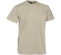 Helikon Military Combat Tactical Mens T-Shirt Work 100% Cotton Khaki Beige (X-Large) (Off-White)