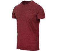 Helikon T-Shirt Slim Mens Sport Casual Athletic Plain Short Sleeved Melange Red