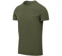 Helikon T-Shirt Slim Mens Sport Casual Athletic Plain Short Sleeved Olive Green