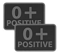 Helikon-Tex 0 Rh+ Blood Type Emblem Black - 2 pcs.