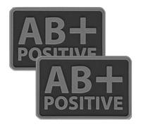 Helikon-Tex AB Rh+ Blood Type Emblem Black - 2 pcs.