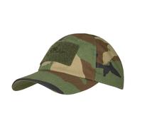 Helikon-Tex PolyCotton Rip-Stop Baseball Cap plus velcro - Black