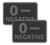 Helikon-Tex Blood Group 0/Rh- PVC Patch Black - 2 pcs