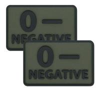Helikon-Tex Blood Group 0/Rh- PVC Patch Olive green - 2 pcs
