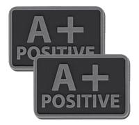Helikon-Tex Blood Group A/Rh+ PVC Patch Black - 2 pcs