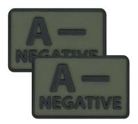 Helikon-Tex Blood Group A/Rh- PVC Patch Olive green - 2 pcs