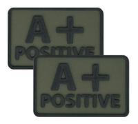 Helikon-Tex Blood Group A/Rh+ PVC Patch Olive green - 2 pcs