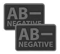 Helikon-Tex Blood Group AB/Rh- PVC Patch Black - 2 pcs