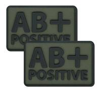 Helikon-Tex Blood Group AB/Rh+ PVC Patch Olive green - 2 pcs