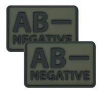 Helikon-Tex Blood Group AB/Rh- PVC Patch Olive green - 2 pcs